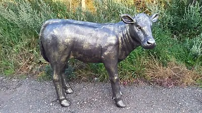 Fiberglass Life-size Calf Cow Farm Animal Garden Display • £400