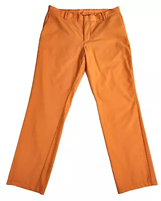 Nike Modern Fit Golf Pants Mens Sz 35x30* Orange Dri Fit Straight Stretch Chinos • $23.24