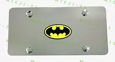 Batman Front Mirror Auto Heavy Duty Vanity Stainless License Plate Frame • $24.99