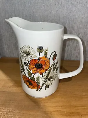 J G Meakin Poppy Vintage Tall Water Jug - Chip In Lip See Pic 3. • £7.99