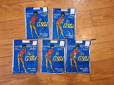 Vintage LE SOUL Nylon PANTYHOSE - 90-160 Lbs- 1970's~ WHITE • $15