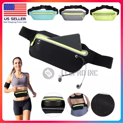 Waterproof Sport Runner Waist Bum Bag Running Jogging Belt Pouch Zip Fanny Pack • $6.42