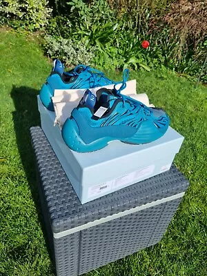 Lanvin Flash X Low Top Sneakers. Turquoise. UK 9. BNIB. RRP £625 • £175