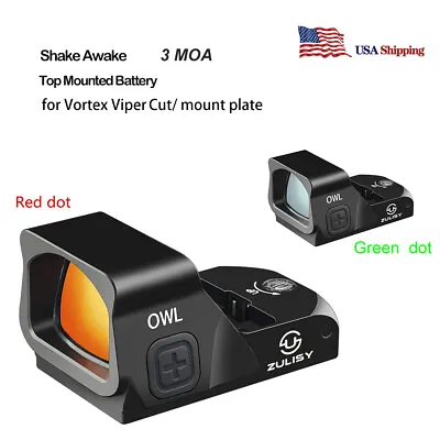 3 MOA Shake Awake Green /Red Dot Reflex Sight For Viper Cut Slide Glock G3 TORO • $103.59