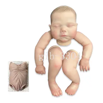 19  Lifelike Painted Reborn Doll Kit Sleeping Newborn Baby 3D Soft Visible Veins • £26.83