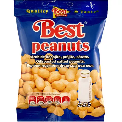 Shelled Fried Salted Peanuts BEST NUTS Arahide Decojite Prajite Sarate 50g • £3.84