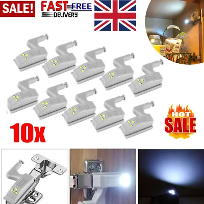 £3.05 • Buy 10Pcs LED Sensor Light Cabinet Hinge Night Lamp For Kitchen Cabinet Closet UK