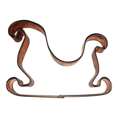 Williams Sonoma Large 6  Christmas Santa Sleigh Copper Cookie Cutter • $14.99