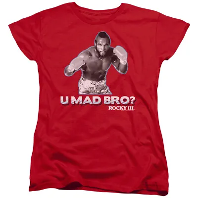 Rocky III Womens T-Shirt U Mad Bro Red Tee • $23.39