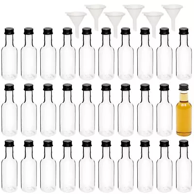 30 Pack 50ml Mini Liquor Bottles With Caps - 1.7 Oz Small Wine Bottle With 6 ... • $32.77