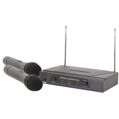 QTX VH2 VHF Dual Handheld Wireless Mic System 173.8-174.8MHz • £46