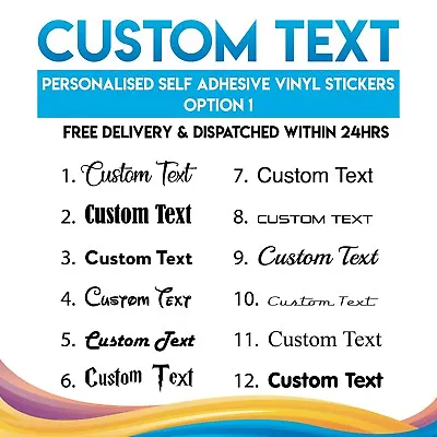 £2.25 • Buy Personalised Custom Name Text Vinyl Sticker Transfer Decal Up To 20x9cm