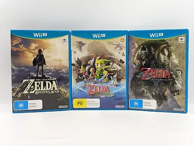 The Legend Of Zelda Nintendo Wii U Game Bundle Windwaker BOTW Twilight Princess  • $299.95