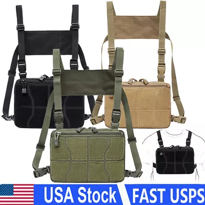 Outdoor Combat Chest Rig Bag Tactical Molle Tools Bag Concealed Recon Kit Pack • $12.88