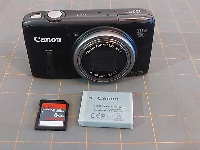 Canon PowerShot SX260 HS 12.1MP Compact Digital Camera Works Missing Charger • $180