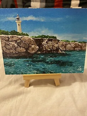 Negril Lighthouse Canvas Picture Print Painting On Easel Or Hanging Jamaican Art • $43.52