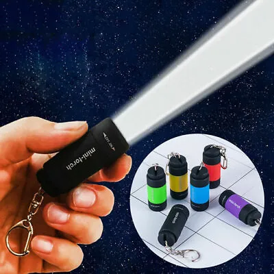 Mini LED Light Flashlight USB Rechargeable Waterproof Lamp Torch Pocket Keychain • $1.99