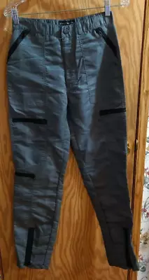 BUGLE BOY USA Co GREY PARACHUTE Pants 80s Nylon Zippers SZ 29 M Zipper True Vtg • $99