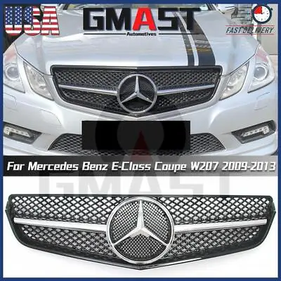 For Benz E-Class Coupe A207 C207 09-13 E350 Chrome Black AMG Style Grille W/Star • $93.99