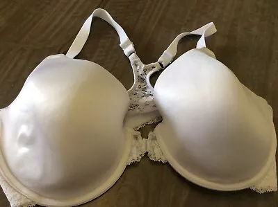 Bra Maidenform 1-Fab-Fit Extra Coverage Lace T-Back White 7112 36DD   $40.00 • $17.98