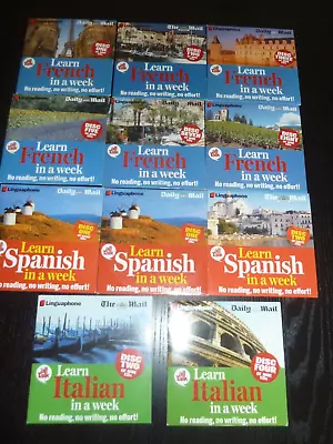 Daily Mail Promo Audio Cd Linguaphone 11 Discs Learn French Spanish Italian • £1.99