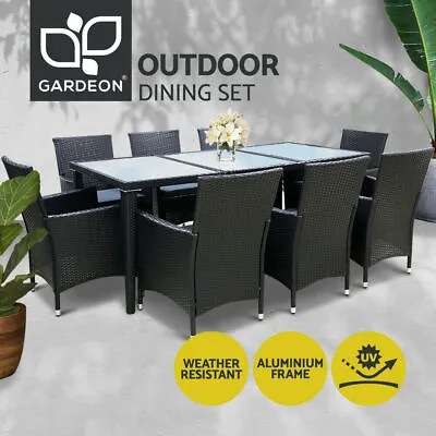 $864.45 • Buy Gardeon 9 Pc Outdoor Dining Set Table Chairs Patio Furniture Lounge Sofa Setting