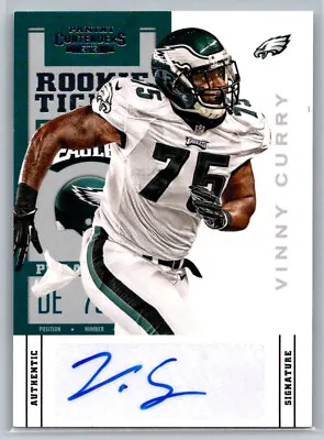 2012 Panini Contenders Rookie Ticket Vinny Curry #198 Rookie Auto RC TC3690 • $8.99