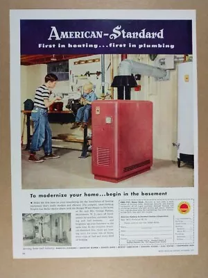 1951 American Standard Empire Gas Boiler Vintage Print Ad • $9.99