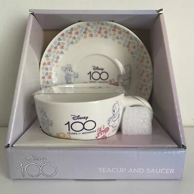 Rare Disney 100 Years Of Wonder Teacup And Saucer Set Winnie Mickey - Brand New • $49.95