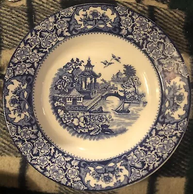 SWINNERTONS OLDE ALTON WARE Large Soup Dish ART DECO WILLOW PATTERN 1930 VGC • £25