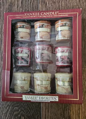 YANKEE CANDLE 10-Pc Sampler Set- Banana Nut Bread/ Home Sweet Home/Buttercream • £52.25