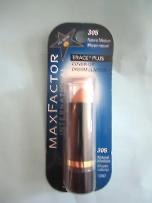 Max Factor Erace Plus Cover Up #305 Natural Medium New Old Stock • $49.99