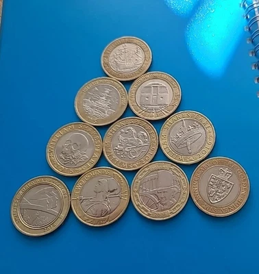 £6.50 • Buy Rare Two Pound Coins Job Lot 10 X £2 Coins. Mary Rose Shakespeare ...