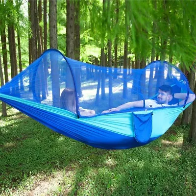 660lbs Portable Double Person Camping Hammock Tent With Mosquito Net Hanging Bed • $15.99