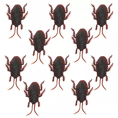 (cockroach)10pcs Cockroaches Model Trick Toy Highly Imitating Real Cockroaches • £3.91