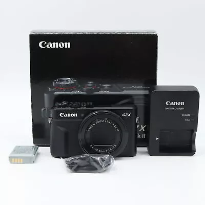[Mint]Canon PowerShot G7 X Mark II 20.1 MP Compact Digital Camera - Black • $1318.92
