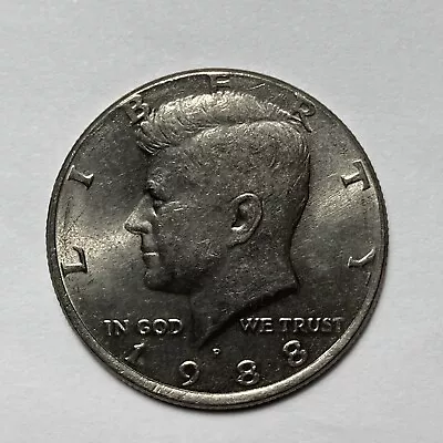 1988 P Kennedy Half Dollar 50C - MISALIGNED DIE  ERROR COIN • $10.99