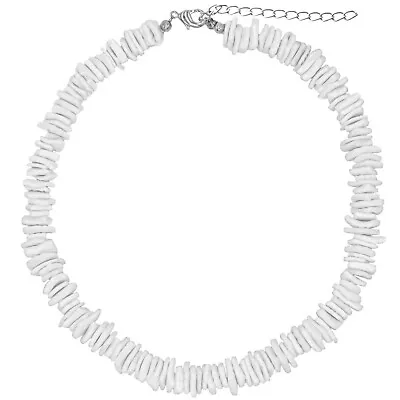 White Puka Shell Neckace For Men And Women - Hawaiian Surfer Necklace - 14  • $10.95