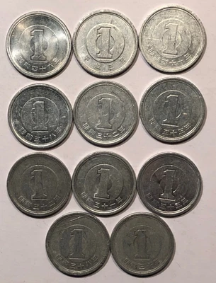 $9.95 • Buy (Lot Of 11) Japan 1 Yen Coins Japanese