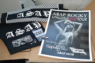 ASAP ROCKY Shirt Bandana + 2012 Tour Poster Schoolboy Q + Danny Brown NEW A$AP • £76.19