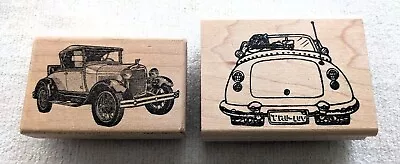 YOU PICK Unused CAR WOODEN RUBBER STAMP Drive Road Ford Model VW Love Bug • $7.99