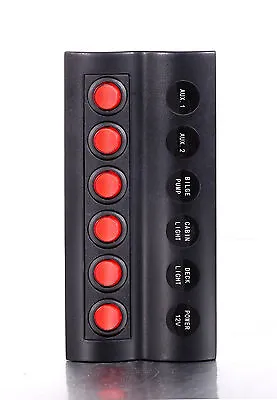 Marine Boat Waterproof Switch Panel 6 Gang Circuit Breaker Led Indicator Rocker • $30.99