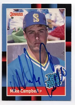 Mike Campbell Autograph On A 1988 Donruss RC - Seattle Mariners • $4.95