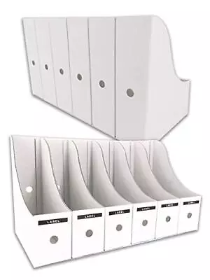 12 Pack Magazine File Folder Desk Document Organizer Storage With Labels • $27.18