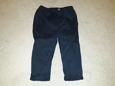 £1.50 • Buy Next Baby Navy Coloured Boys Chinos Trousers (9-12 Months)