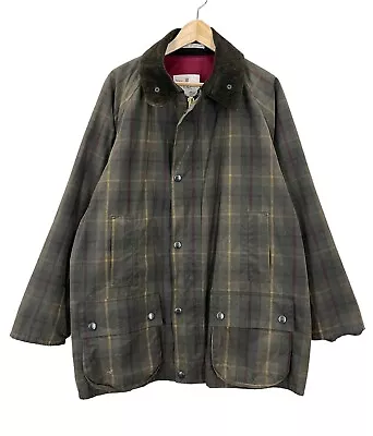 Vintage Montgomery Tibbett Plaid Wax Cotton Jacket Men’s Sz 42 Made In England • $59.99