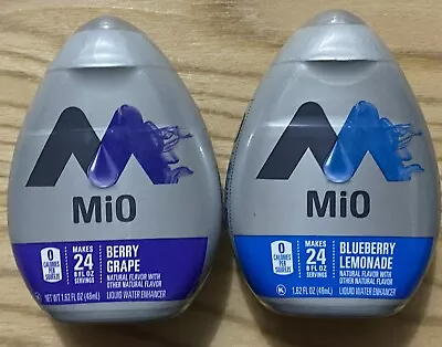 LOT OF 5 Bottles MiO  BLUEBERRY LEMONADE & BERRY GRAPE FLAVOR ENHANCER • $19.94