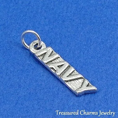 Silver NAVY Military CHARM PENDANT • $8.95