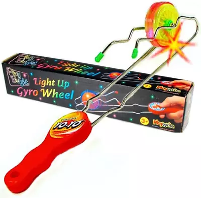 Playwrite Light Up Gyro Kinetic Wheel Rail Twister Toy • £7.08