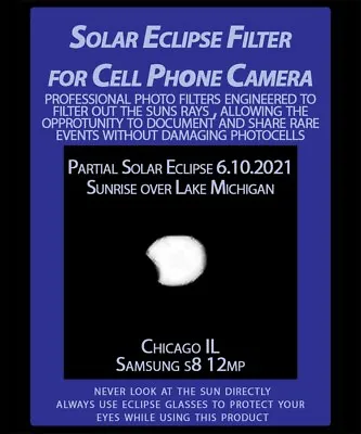 Solar Eclipse Camera Filter • $20